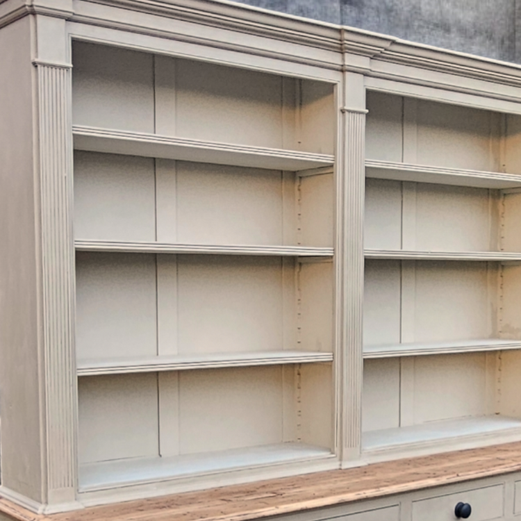 Huge Vintage Swedish Gustavian Style Bookcase Library Dresser