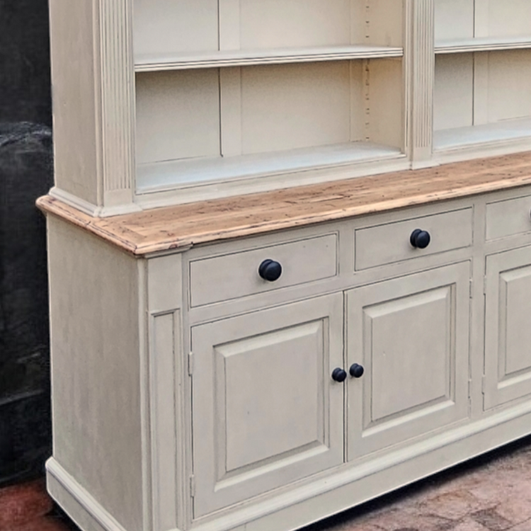 Huge Vintage Swedish Gustavian Style Bookcase Library Dresser