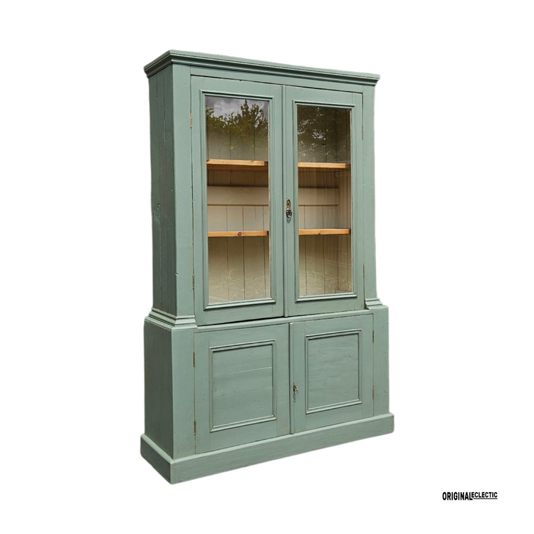 Victorian glazed display Cupboard Dresser