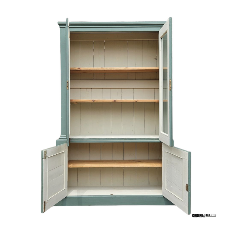 Victorian glazed display Cupboard Dresser