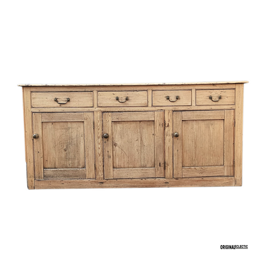 Large Victorian antique sideboard cupboard with Drawers 6FT