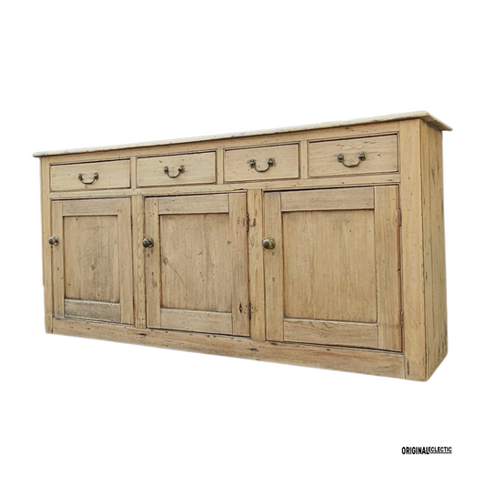 Large Victorian antique sideboard cupboard with Drawers 6FT