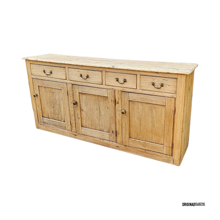 Large Victorian antique sideboard cupboard with Drawers 6FT