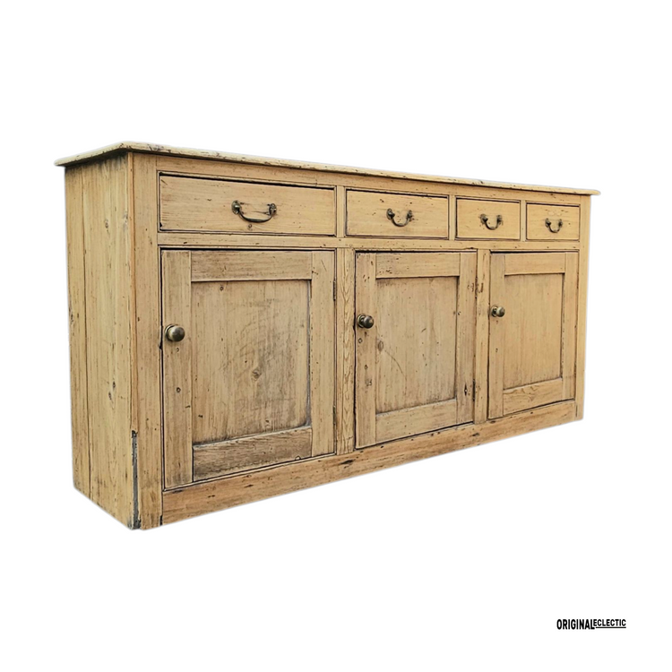 Large Victorian antique sideboard cupboard with Drawers 6FT