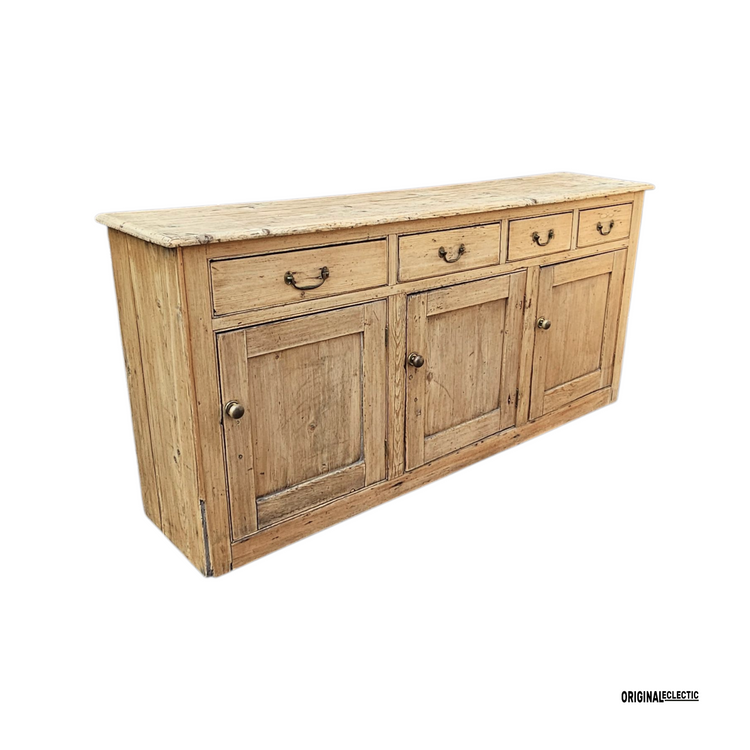 Large Victorian antique sideboard cupboard with Drawers 6FT