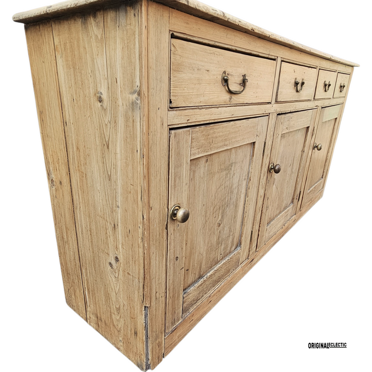Large Victorian antique sideboard cupboard with Drawers 6FT