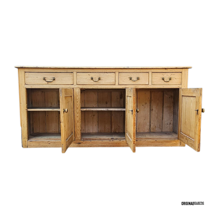 Large Victorian antique sideboard cupboard with Drawers 6FT