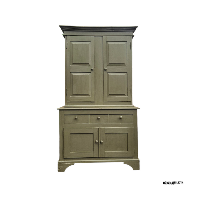Antique French pine housekeepers cupboard dresser 1880
