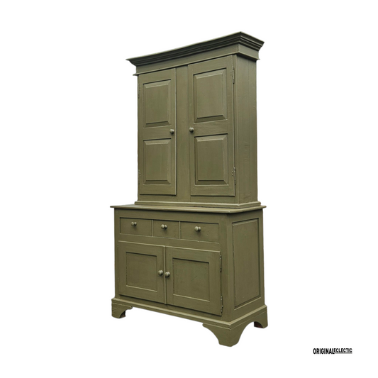 Antique French pine housekeepers cupboard dresser 1880