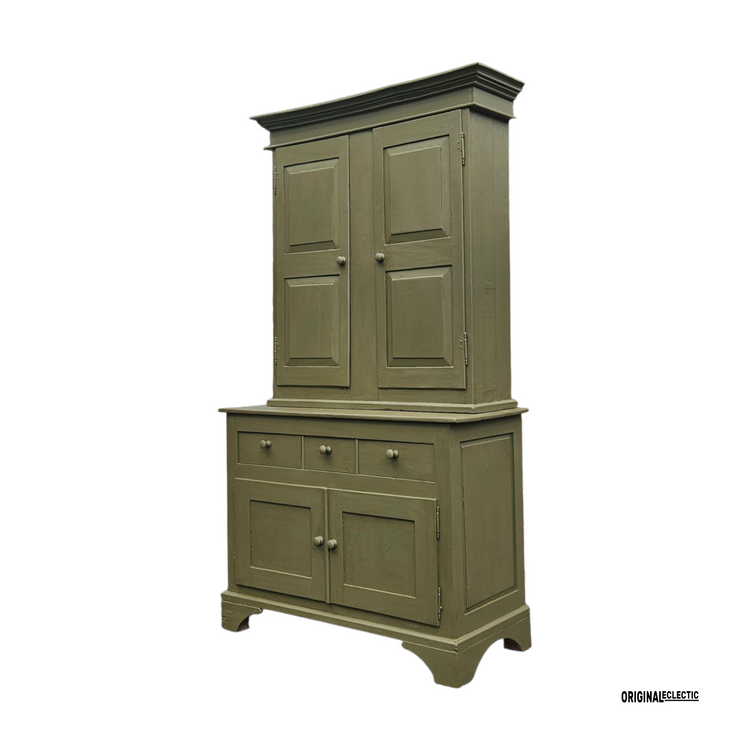 Antique French pine housekeepers cupboard dresser 1880