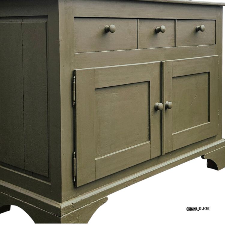 Antique French pine housekeepers cupboard dresser 1880