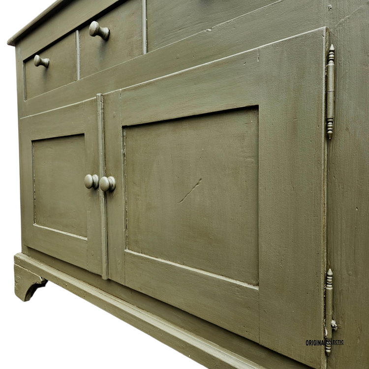 Antique French pine housekeepers cupboard dresser 1880