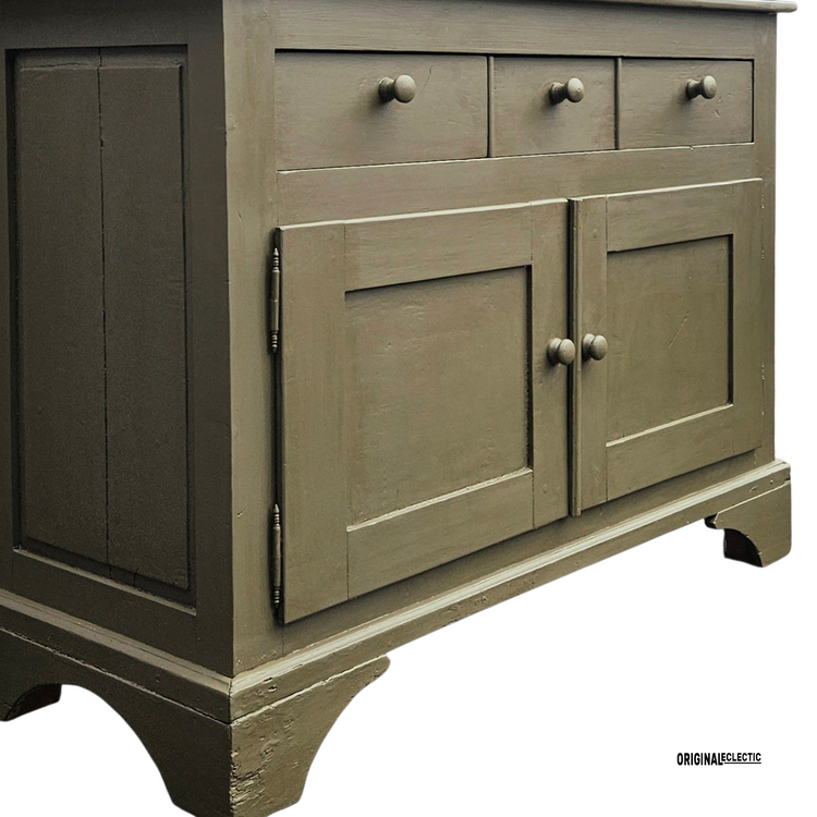 Antique French pine housekeepers cupboard dresser 1880