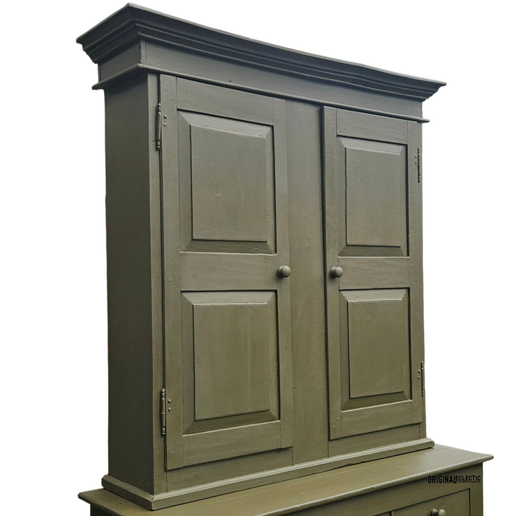 Antique French pine housekeepers cupboard dresser 1880