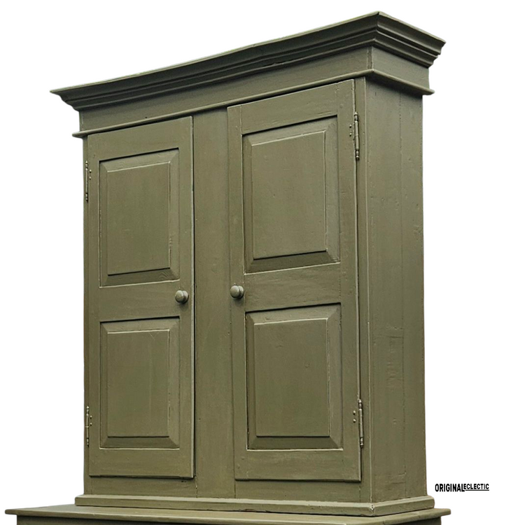 Antique French pine housekeepers cupboard dresser 1880