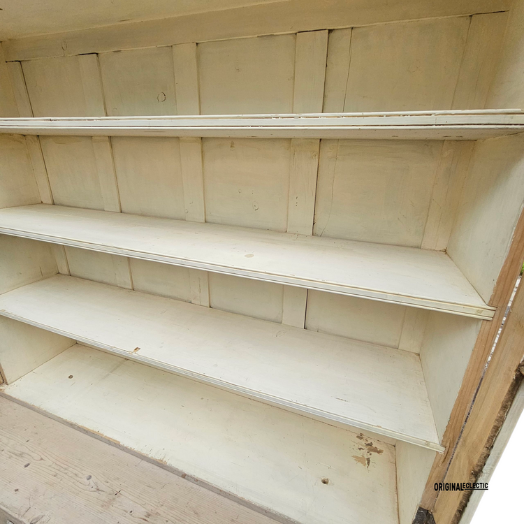 Large Antique Gustivan Style Glazed Display Cupboard dresser Swedish