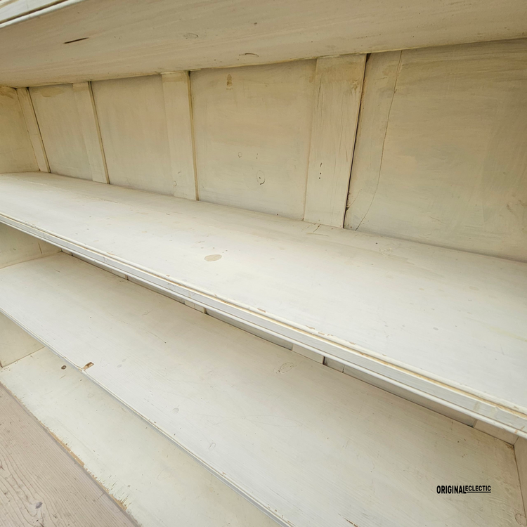 Large Antique Gustivan Style Glazed Display Cupboard dresser Swedish