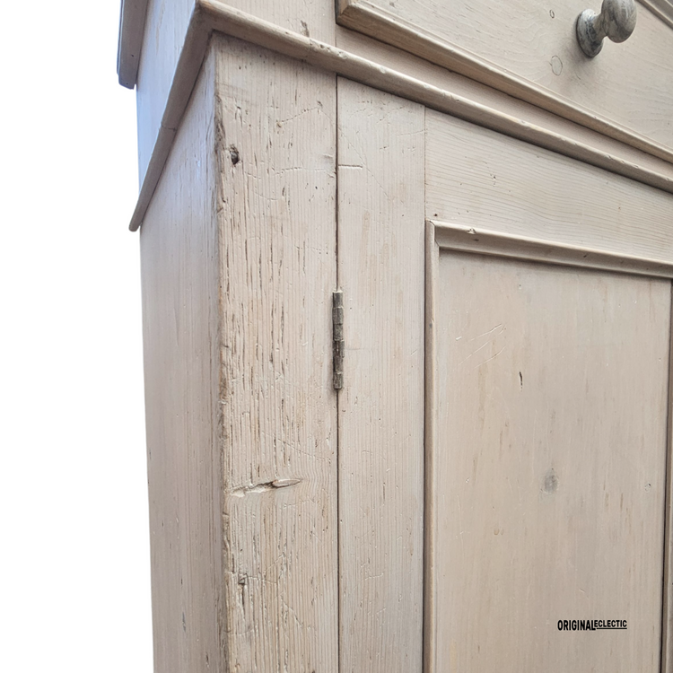 Large Antique Gustivan Style Glazed Display Cupboard dresser Swedish