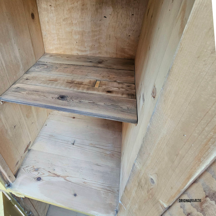 Huge antique pine school locker Cupboard crackle glazed