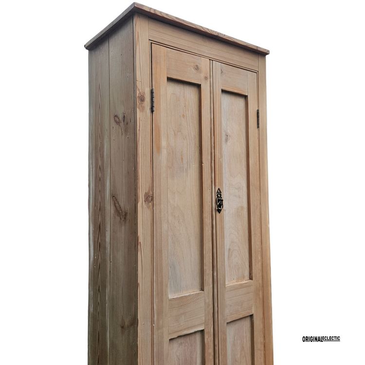 2ft Slim Victorian pine housekeepers linen Cupboard
