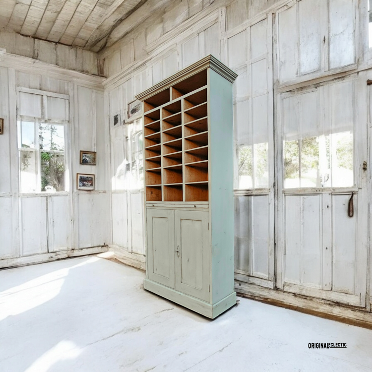 Antique French Haberdashery Cabinet With Pigeon Hole Shelving c1880