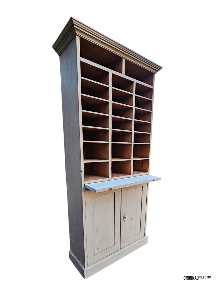 Antique French Haberdashery Cabinet With Pigeon Hole Shelving c1880