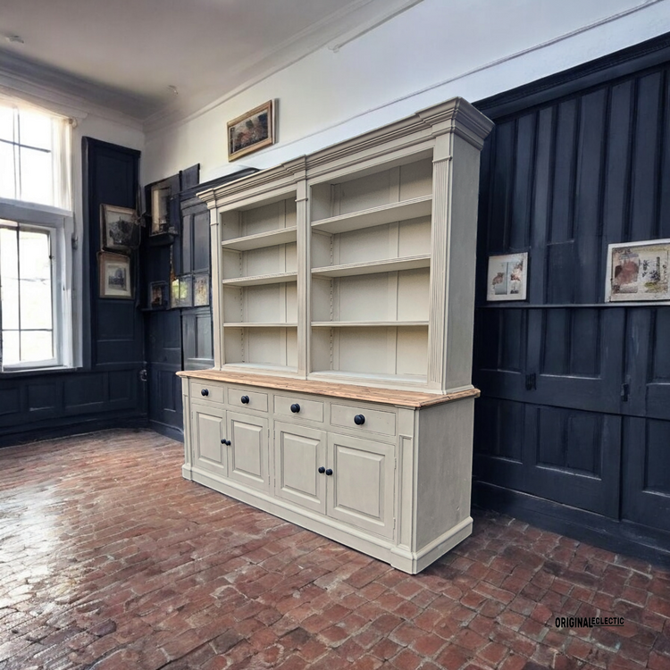 Huge Vintage Swedish Gustavian Style Bookcase Library Dresser