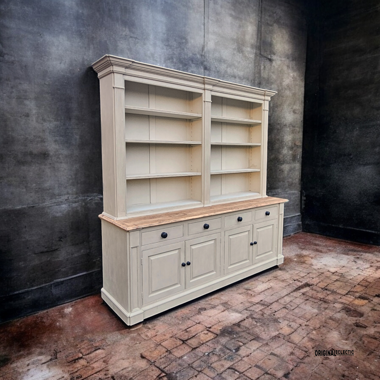 Huge Vintage Swedish Gustavian Style Bookcase Library Dresser