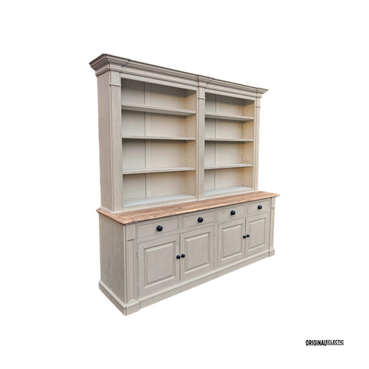 Huge Vintage Swedish Gustavian Style Bookcase Library Dresser