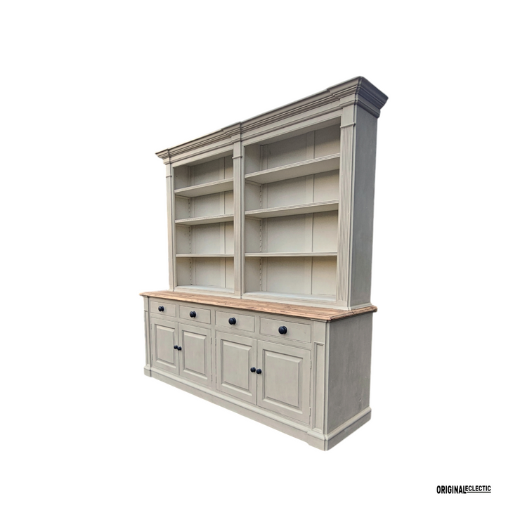 Huge Vintage Swedish Gustavian Style Bookcase Library Dresser