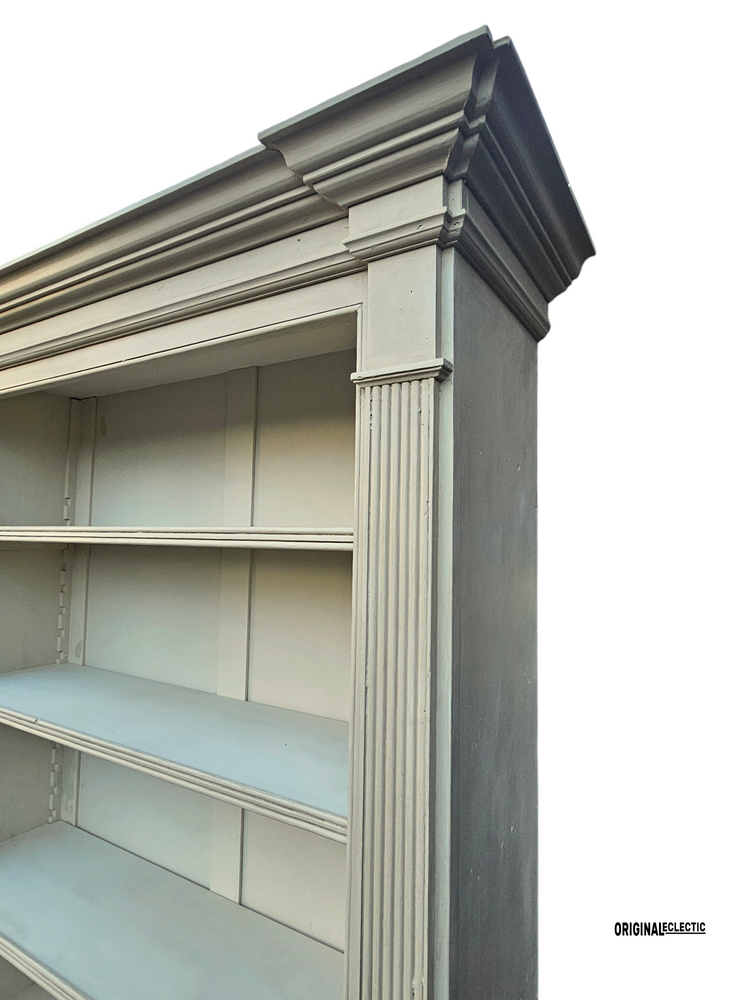 Huge Vintage Swedish Gustavian Style Bookcase Library Dresser