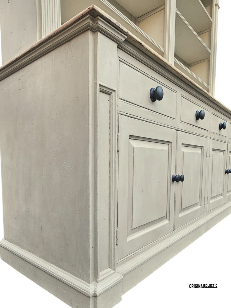 Huge Vintage Swedish Gustavian Style Bookcase Library Dresser