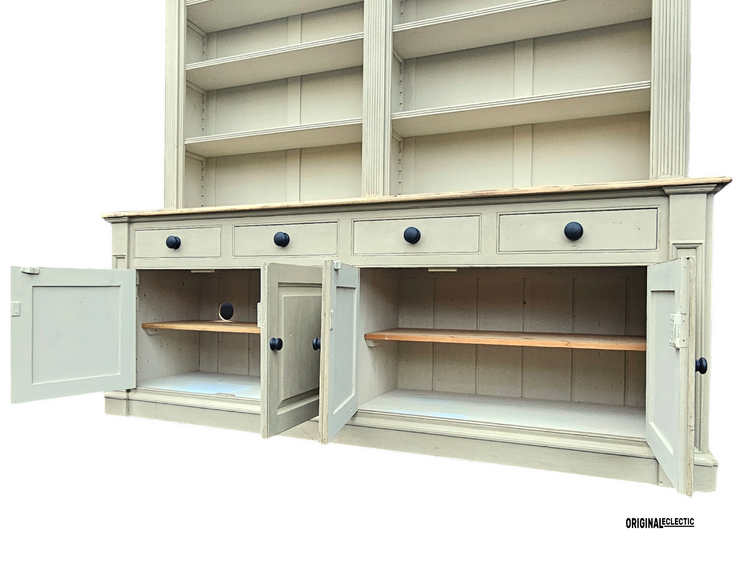 Huge Vintage Swedish Gustavian Style Bookcase Library Dresser