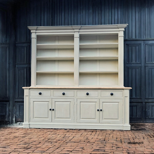 Huge Vintage Swedish Gustavian Style Bookcase Library Dresser