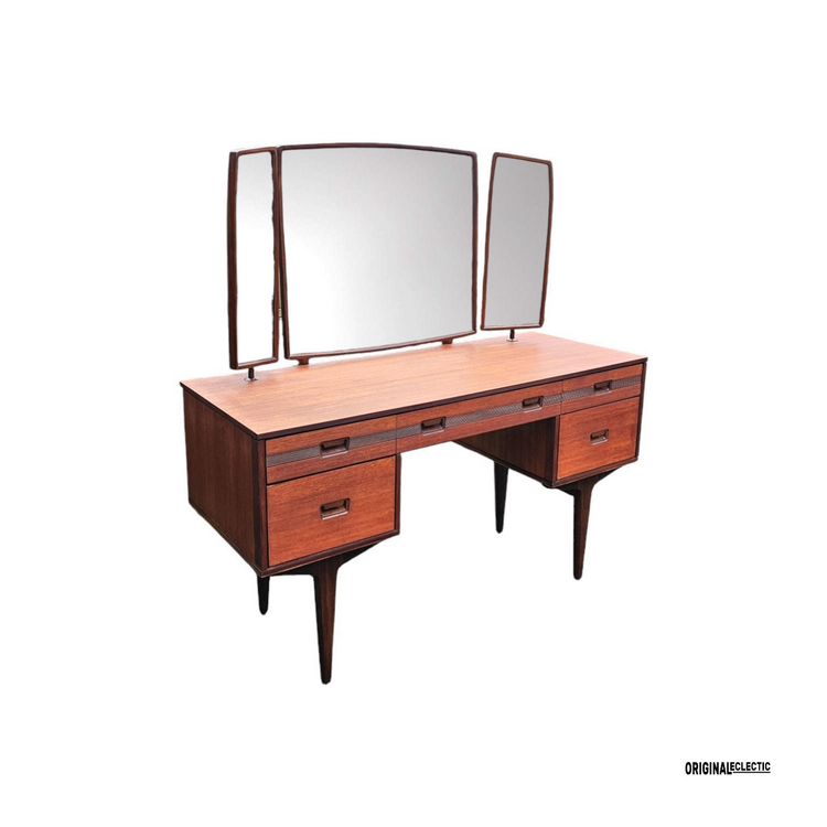 Butilux Mid Century Teak Dressing Table Danish 1960s