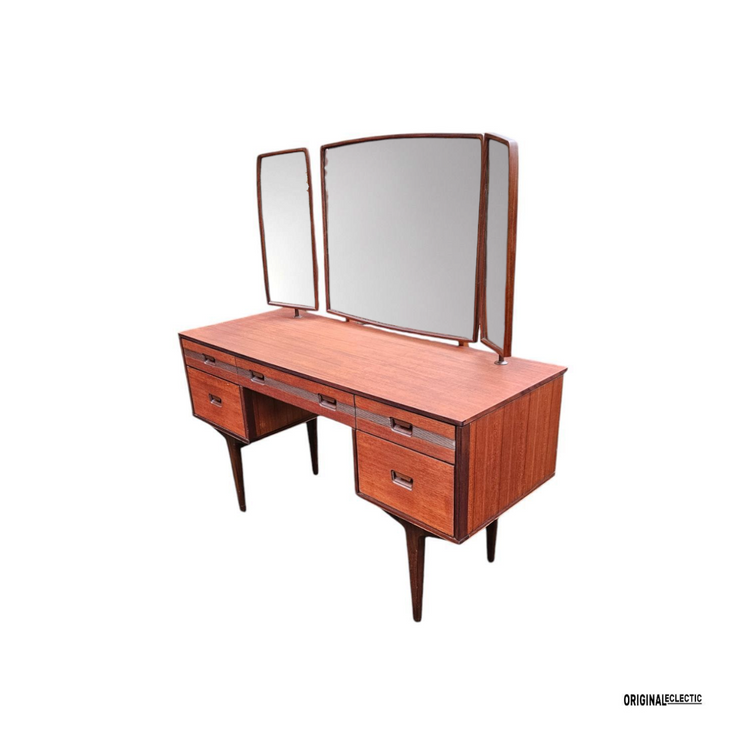 Butilux Mid Century Teak Dressing Table Danish 1960s