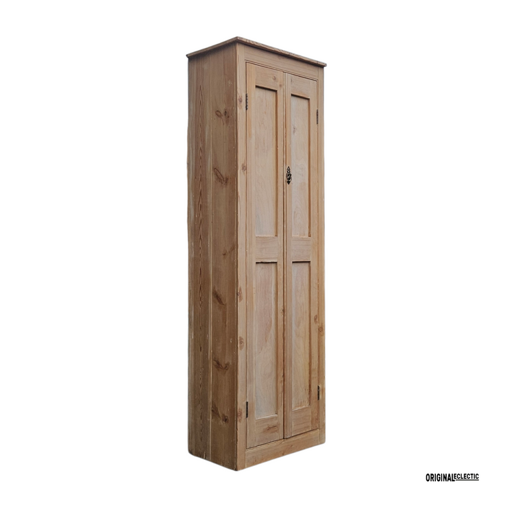 2ft Slim Victorian pine housekeepers linen Cupboard