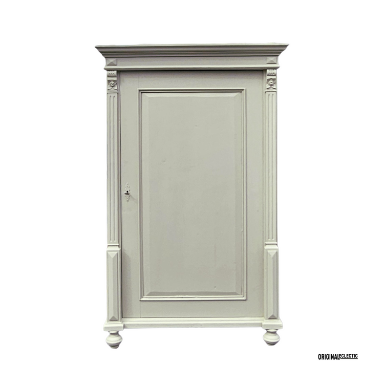 Antique Pine Armoire Linen Cupboard