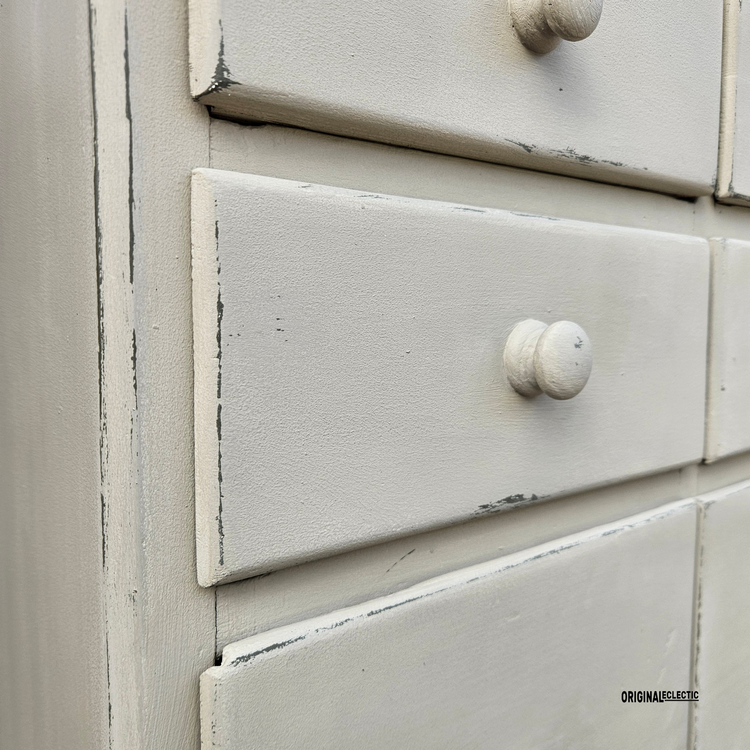 Antique European Apothecary Bank Of Drawers Chest c1860