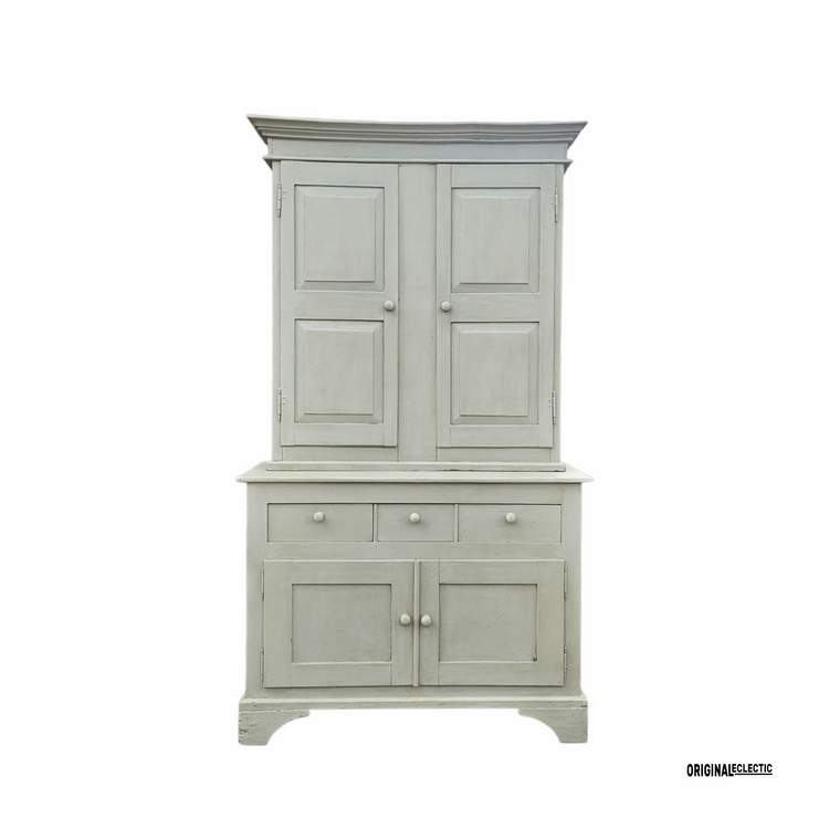 Antique French pine housekeepers linen cupboard dresser 1880
