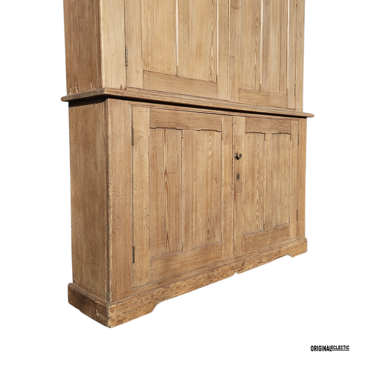 Huge Victorian antique pine housekeepers estate school cupboard