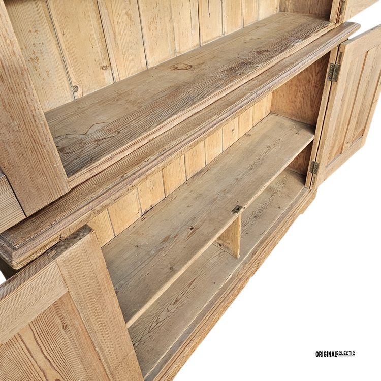 Huge Victorian antique pine housekeepers estate school cupboard