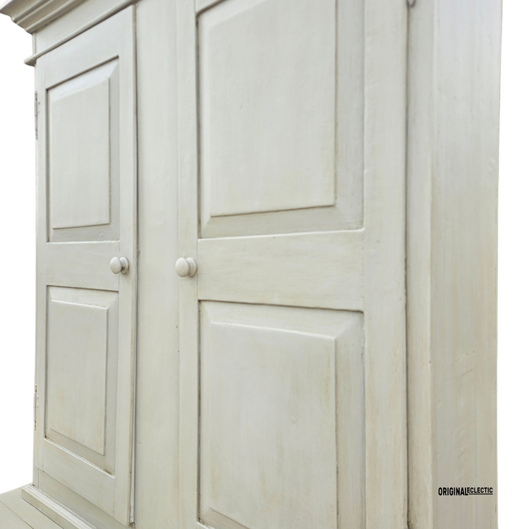 Antique French pine housekeepers linen cupboard dresser 1880
