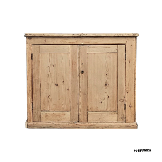 English Victorian pine dresser base cupboard