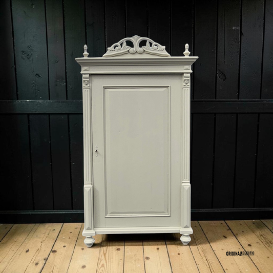 Antique Pine Armoire Linen Cupboard