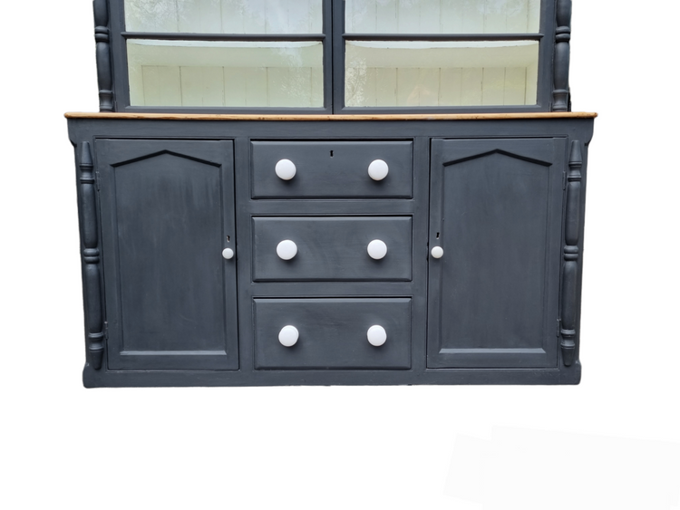 Victorian Pine West Country glazed dresser