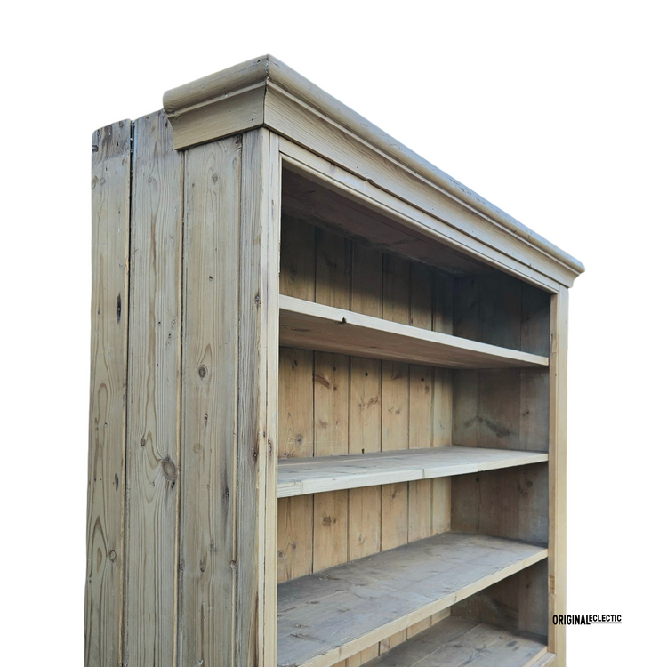 Huge Victorian stripped pine display Cupboard dresser