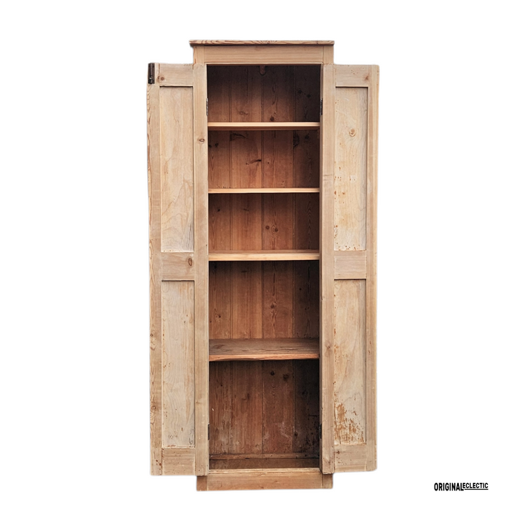 2ft Slim Victorian pine housekeepers linen Cupboard