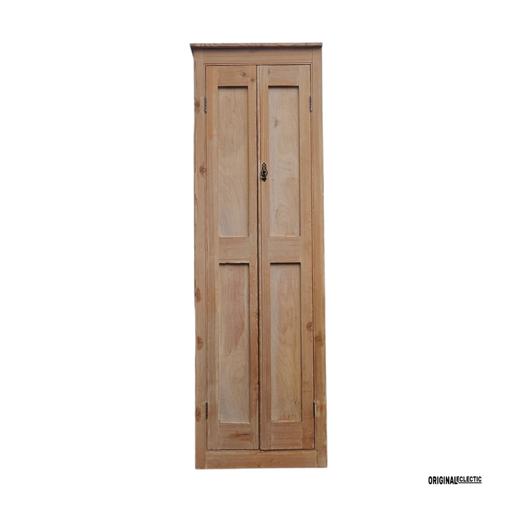 2ft Slim Victorian pine housekeepers linen Cupboard