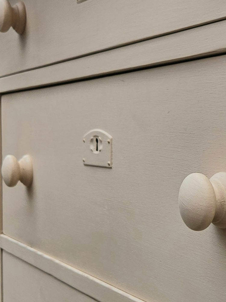 Antique Pine Chest Of Drawers Farrow and Ball Setting Plaster Pink